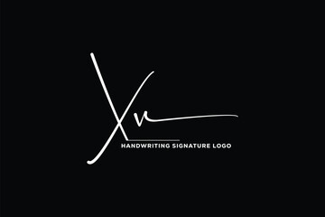 XV initials Handwriting signature logo. XV Hand drawn Calligraphy lettering Vector. XV letter real estate, beauty, photography letter logo design.