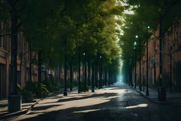 Fototapeta premium Peaceful autumn in the city.