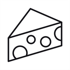 Cheese in doodle style. Isolated vector.