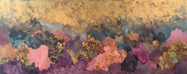 Celestial Elegance Marble Ink Banner