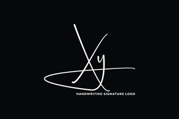 XY initials Handwriting signature logo. XY Hand drawn Calligraphy lettering Vector. XY letter real estate, beauty, photography letter logo design.