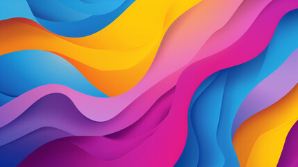 Blue, purple, pink, yellow and orange banner background. PowerPoint and Business background.