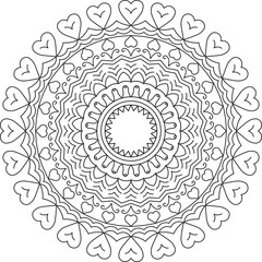 Vector Mandala Coloring Pages & Books