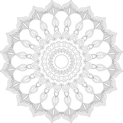 Vector Mandala Coloring Pages & Books