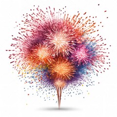 Firework on White Background - Can Be Used for Celebratory Events