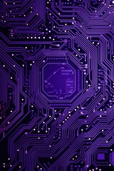 Computer technology vector illustration with lavender circuit board background