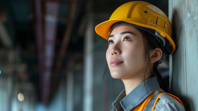 New hire young girl ready to start work onsite