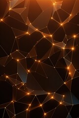 Abstract bronze background with connection and network concept, cyber blockchain