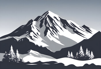 Snowy mountain