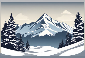 Snowy mountain