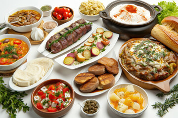 A variety of Georgian dishes, each contributing to a gastronomic symphony