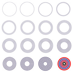 set of circles,circle logo design 