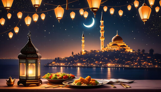 mosque at night