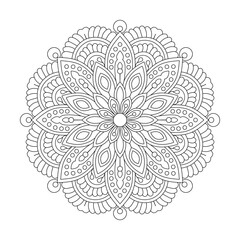 Best Design Mandala Coloring Book page vector file