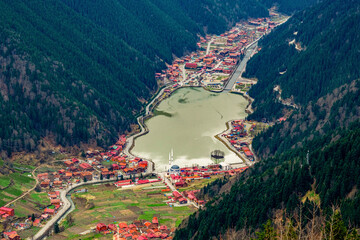 Long Lake (Uzungol) in Trabzon,Turkey