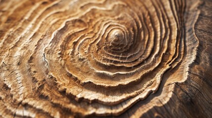 Fototapeta na wymiar Close-Up of Tree Rings with Natural Wooden Texture