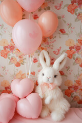 easter bunny and eggs