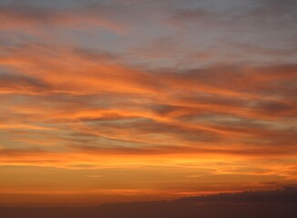 sunset in the sky