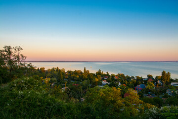 View of Balaton in Balatonkenese in Summer