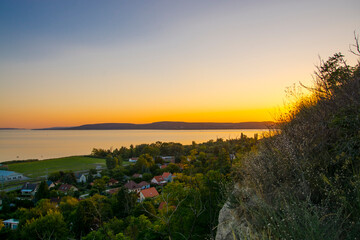 View of Balaton in Balatonkenese in Summer