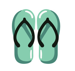 green flip flops