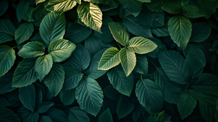 A rich green backdrop with patterns of leaves and nature-inspired textures symbolizing growth and vitality.