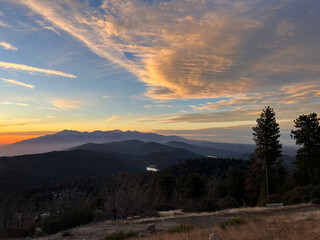 Obraz premium Mountain view sunset Jan 2024