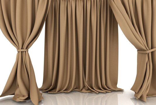 curtains. 3d Render Illustration