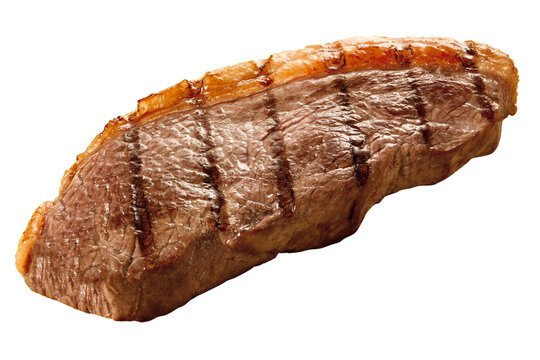 fatia de carne bovina grelhada em fundo transparente - picanha grelhada - churrasco brasileiro