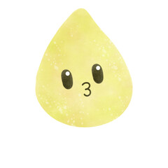 Urine droplets cute cartoon illustration