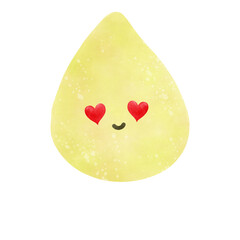 Urine droplets cute cartoon illustration