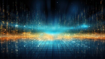 IT Data and Information show in Modern Particles Energy Flow, Background, Wallpaper