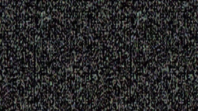 TV Static Noise Animation. Analog Television Screen Interference with Grainy Background.