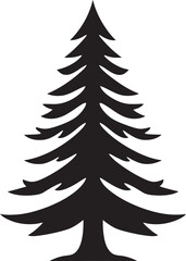 Nutmeg Spice Spruces Christmas Tree Vector Icons in Cozy Style Starlit Christmas Night Vector Illustrations for Magical Decor