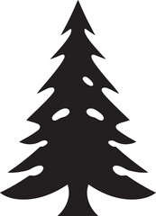 Starlit Christmas Night Vector Illustrations for Magical Decor Polar Express Pines Vector Icons for Whimsical Christmas Trees