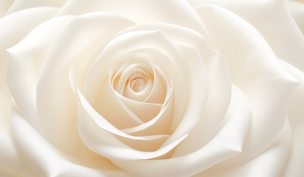 Closeup White Rose Flower Background. For Various Aesthetic And Design Concepts.