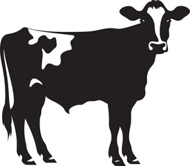 Meadow Majesty Tranquil Cow Vector Logo Design Bovine Beauty Vector Cow Icon for Wholesome Branding