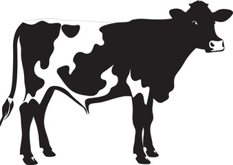 Rustic Reverie Vector Cow Icon for Countryside Logos Holstein Harmony Cow Vector Design Element for Logos