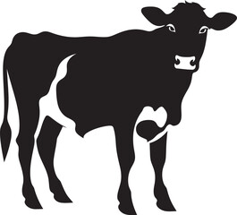 Majestic Bovine Majesty Full Body Cow Vector Logo Elegant Grazing Beauty Iconic Cow Design Element