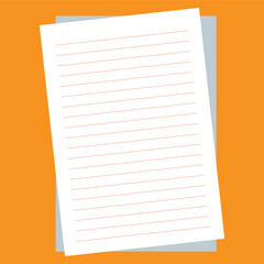 Notebook lined paper background different color. lined paper from a notebook. EPS file 87.