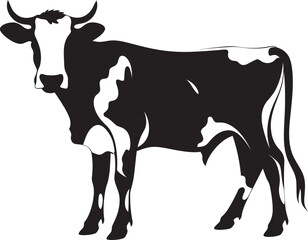 Dairy Delight Charming Cow Logo Design Countryside Companion Vector Cow Logo Icon