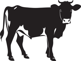 Milk and Honey Harmony Full Body Cow Icon Holistic Homestead Vector Cow Design Element