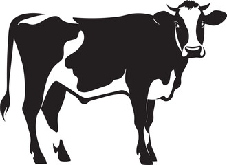 Natural Pasture Harmony Full Body Cow Vector Design Tranquil Meadow Majesty Vector Cow Emblem for Logos