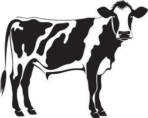 Majestic Bovine Majesty Full Body Cow Vector Logo Design Elegant Grazing Beauty Vector Icon for Cow Design Elements