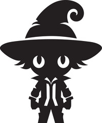 Little Vampire Valentine Halloween Character Logo Design Wickedly Wonderful Werewolf Cute Halloween Vector Element