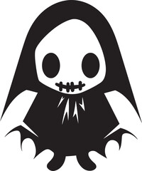 Charming Candy Corn Critter Halloween Character Logo Cauldron Cutie Cute Halloween Vector Icon