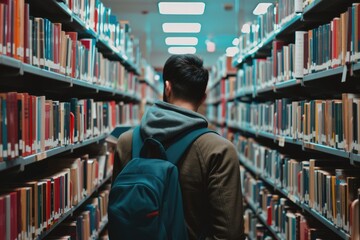 Student searching for a book in the library system29d75b4b473c