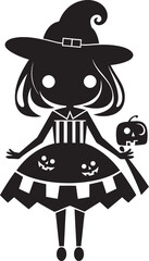 Bewitched Broomstick Buddy Cute Halloween Vector Element Gourdy Ghostly Gang Halloween Character Logo Icon