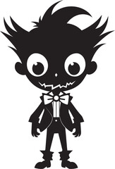 Ghoulishly Cute Goblin Halloween Vector Design Element Enchanting Candy Corn Companion Cute Halloween Logo