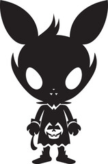 Magical Mischief Maker Vector Icon of a Playful Halloween Character Witchy Whiskers Wonder Cute Halloween Logo Design